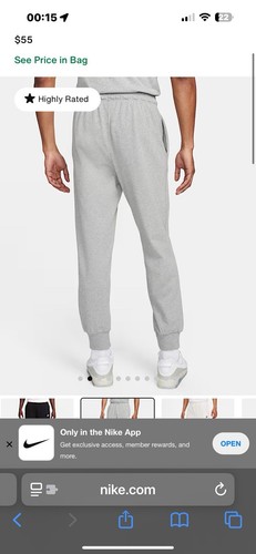 Nike Jogger Para Hombre XXL Ajuste Estándar Pierna Cónica Longitud Regular Nuevo Con Etiquetas - Imagen 2 de 4