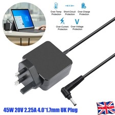 45W 20V AC Charger Adapter Power Supply UK Plug For LENOVO ADL45WCD Laptop PC