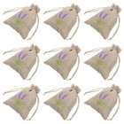 10 Pcs Linen Burlap Bag Lavender Sachet Drawstring Pouches Bags Empty