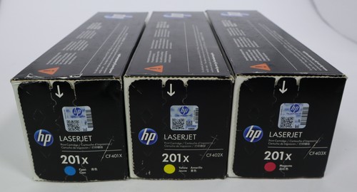 Set of 3 Genuine HP LaserJet 201X Toners Magenta+Yellow+Cyan for M242 MFP M277 - Picture 5 of 7