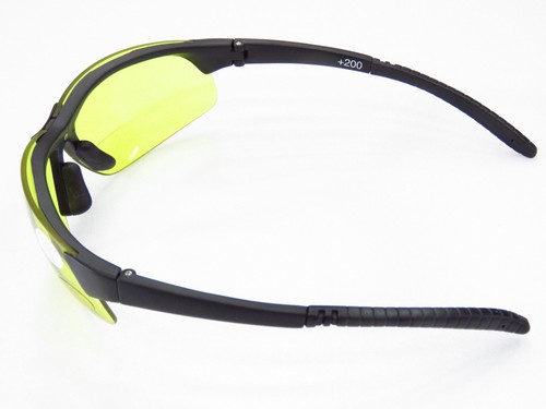 Sunglasses TR90 Frame, Yellow 2.0 mm pc Bifocal lens+Anti-fog Magnification+2.0 - Picture 2 of 7