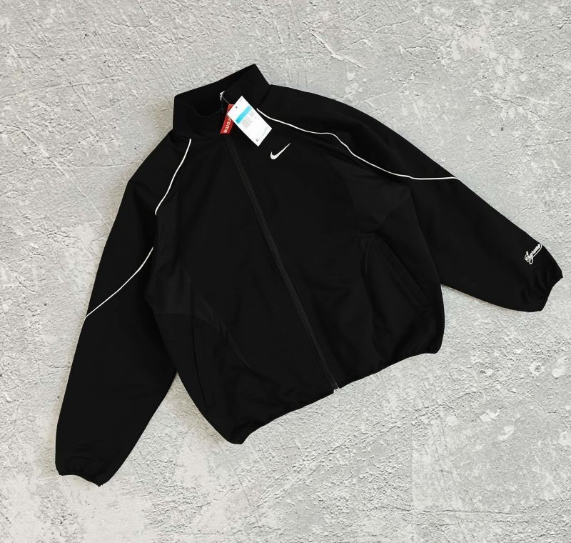 Supreme x Nike Track Jacket Black シュプリーム Nike x Supreme Ripstop Black Half-Zip Jacket Track Pants 🦨