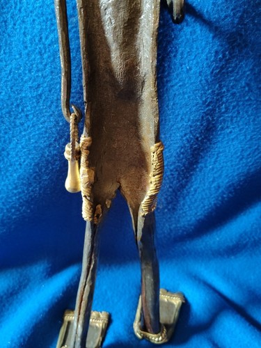 Iron And Brass Warrior Statue Tribal Wax Art Handcrafted 19.25" - Picture 13 of 24