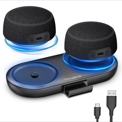 Bluetooth Speaker Set with Magnetic Base for Multi Room, TWS Stereo Sound wit...