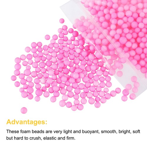 Foam Beads Foam Balls 7-9mm for Wedding(Light Pink,1 Pack Approx 1500pcs) - Picture 3 of 7