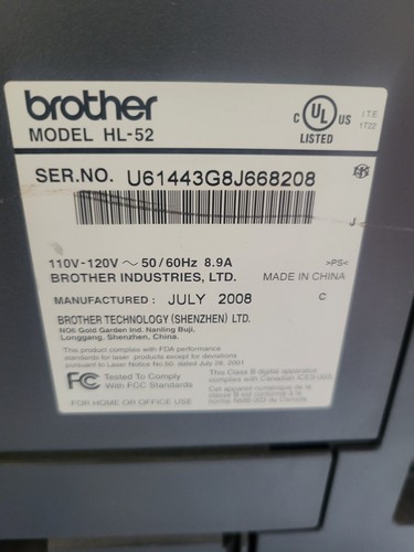 Brother HL-5240 Laser Printer Low Page Count needs maintenance. - Picture 6 of 6