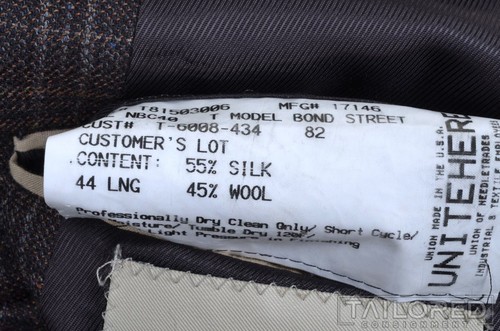 BURBERRY LONDON Brown Check SILK WOOL Blazer Sport Coat Jacket - 44 L - Picture 9 of 9