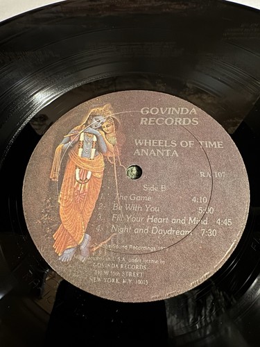 Ananta - Wheels Of Time - Govinda Records Pressing RA-107 - Imagen 6 de 6