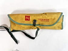 Vintage Toyota Motor Japan OEM Tool Kit Roll Bag Wrenches Pliers Screwdriver