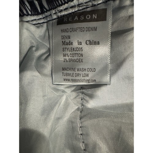 Reason Patchwork 5 Pocket Denim Straight Jeans Men’s Size 36 x 33 - Picture 10 of 11