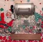 Vintage Mirro Cooky Press Spritz Cookie 11 Disc 2 Tips Flower Cutter Board🎄Lg E