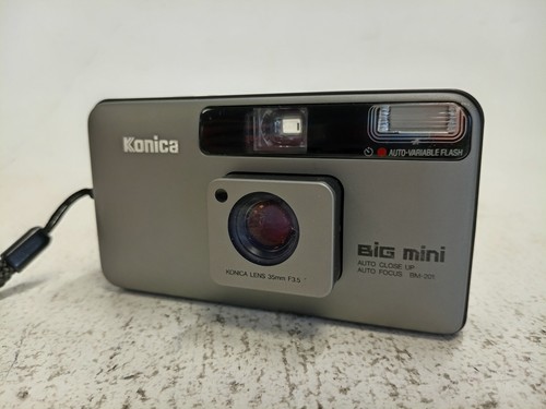 RARE Konica Big Mini BM-201 35mm Compact Film Camera Auto Focus Flash For Repair