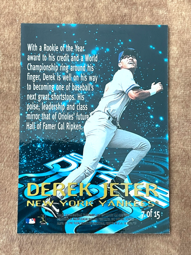 1997 Skybox Baseball E-X2000 Star Date Insert #7 DEREK JETER Sports Card YANKEES - Picture 2 of 3