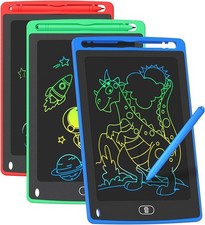3 Pack LCD Writing Tablet for Kids, 8.5 Inch Colorful Doodle Board 3 Colors