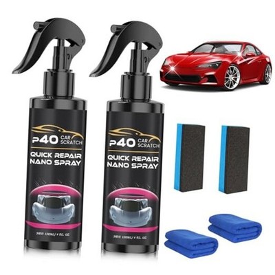 2Pcs P40 Car Scratch Quick Repair Nano Spray,Quick Paint Restoration,Instant 