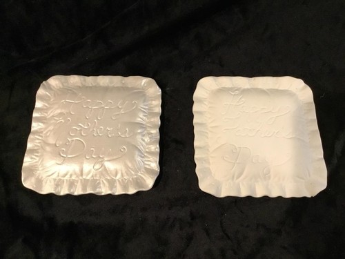 U-PAINT KERAMIK BISKUIT GLÜCKLICHER MUTTERTAG VÄTER PLAKETTEN KONVOLUT BEMALTFERTIG NEU - Bild 1 von 7