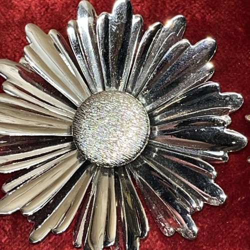 Vintage Sarah Coventry Daisy Flower Pin Brooch & Earring Sets Silver & Gold Tone - Picture 14 of 14