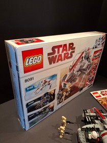 LEGO Star Wars Republic Swamp Speeder 8091 - Excellent 100%, Minifigs, Box, Book