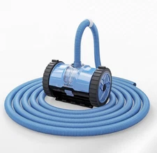 VINGLI Pool Vacuum Suction-Side Pool Cleaner Automatic Sweeper-Memory Blue&Gray