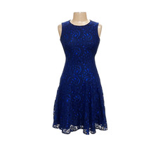 Tommy Hilfiger Blue Paisley A-Line Midi Dress