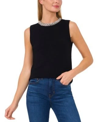 CeCe Womens Embellished Sleeveless Antique 198372064772 M RT $89.0