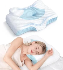 Osteo Cervical Pillow for Neck Pain Relief-Blue-Standard