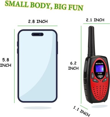 Retevis RT628 Talkie Walkie Enfant, Longue Portée, pour Enfants de 3-12