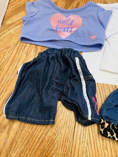 Build-A-Bear Cheetah Print Top Shorts Lot - Picture 9 of 10