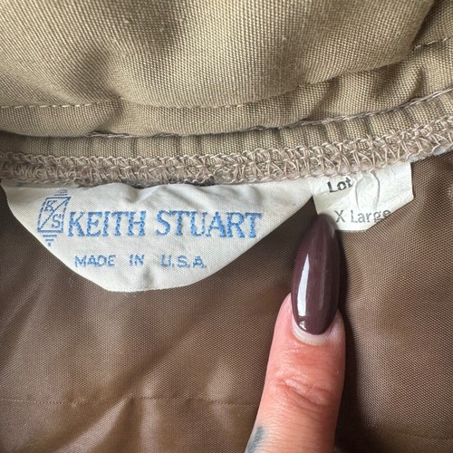 Vintage 80s Keith Stuart USA Workwear Vest XL Quilted Canvas Liner Ranch Western - Bild 4 von 4