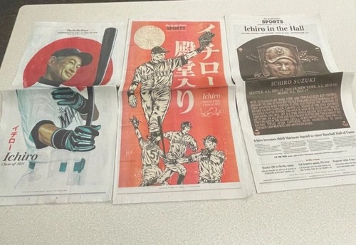 Ichiro Seattle Times Newspaper Hall of Fame Mariners 7/25/2025 7/27/2025 7/28/25