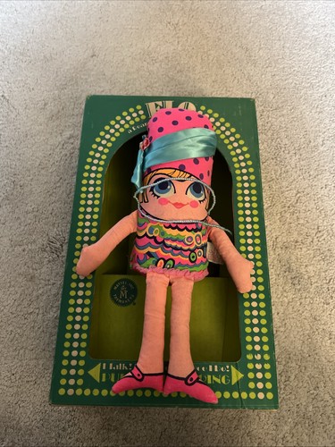 Vintage Mattel Roaring 20s Talking Flo Doll Pink Blue Necklace Kitsch Plush D15