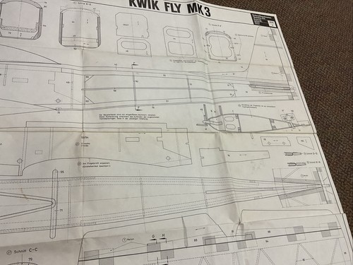 GRAUPNER KWIK FLY MK3 R/C MODEL AIRPLANE PLANS FOR 10CC 59.5" WINGSPAN - Picture 17 of 17