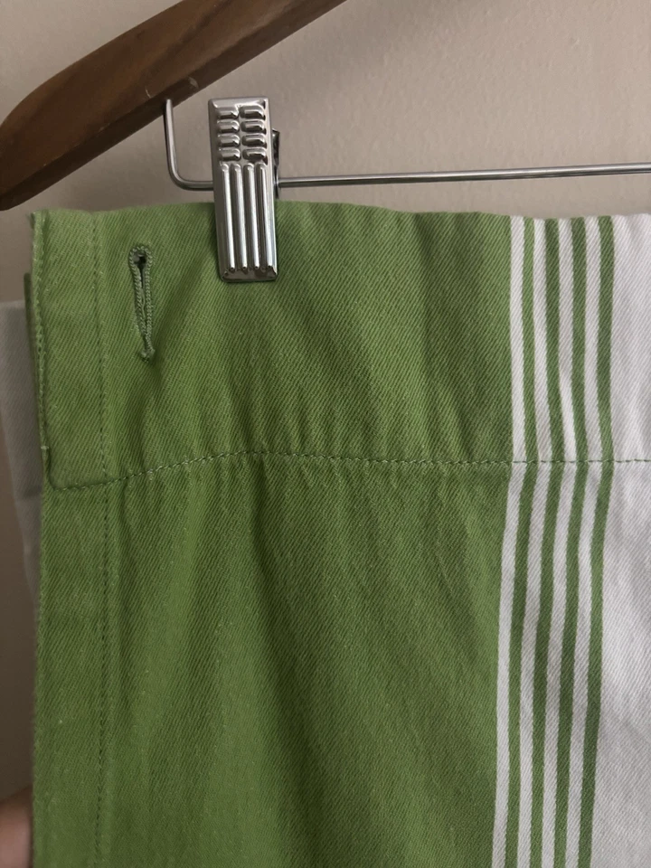 Тканевая занавеска для душа Pottery Barn Kids в синюю/зеленую/белую полоску - Изображение 3 из 4