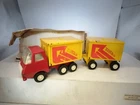 Vintage Tonka Toy Van Truck And Trailer Tinplate With PT Box See Photos
