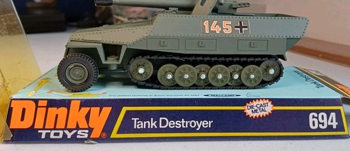 Dinky Toys Jagdpanzer Nr 694. Neuwertiger Zustand mit Original Geschossen......... - Bild 9 von 21