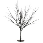 Northlight 39" LED Lighted Black Halloween Twig Tree - Warm White Lights