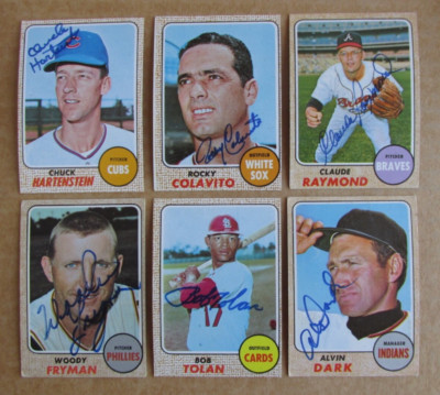 1968 TOPPS BASEBALL SIGNED AUTOGRAPH CARD SINGLES COMPLETE YOUR SET UPDATED 4/28