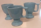 Vintage Frankoma Pottery Coffee Mug Cup C13 Robin Egg Blue / Teal set of 3