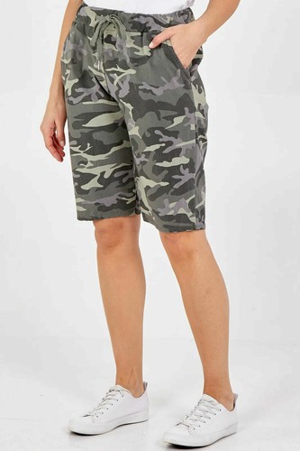 Ladies Women Italian Camouflage Army Print Hot Paint Magic Shorts Summer 10-22 - Picture 6 of 71