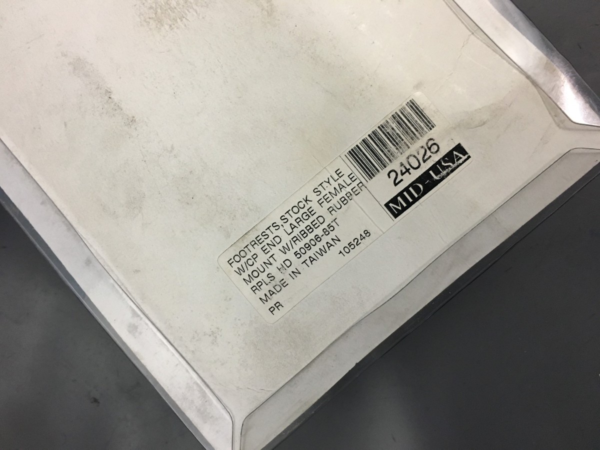 NOS Harley-Davidson RUBBER FOOTREST 50906-85T Mid USA Large