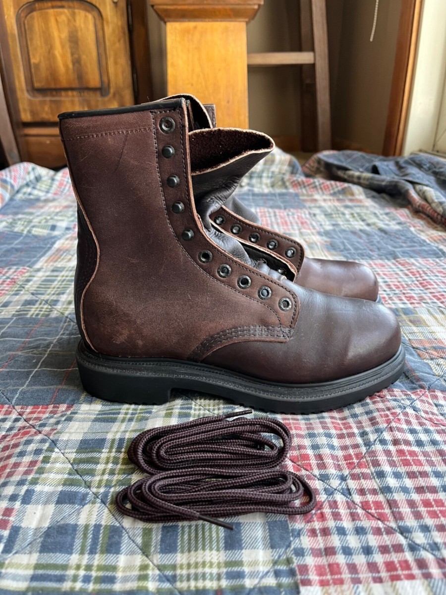 New NOS Vintage Red Wing Leather Boots Steel Toe Men display picture 3