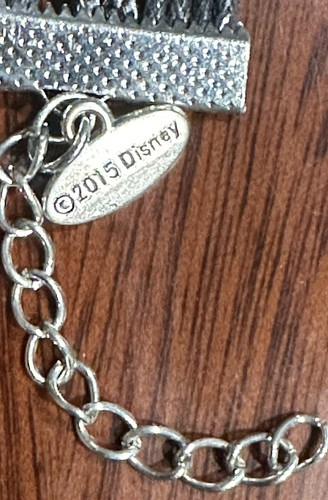 Disney 2015 Descendants Leather Bracelet w 4 Charms Silver Tone & Black - 7” Adj - Picture 2 of 9
