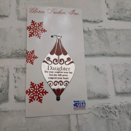 Tochter flach Metall Weihnachtsschmuck silber NEU - Bild 5 von 6
