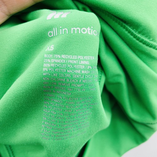 All in Motion Womens XS Medium Support Brushed Sculpt Muscle Crop Sports Bra 156 - Picture 7 of 7