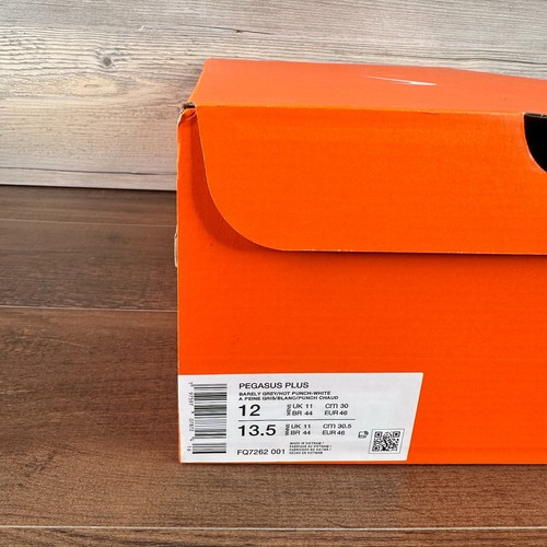 Nike Pegasus Plus Mens Size 12 Barely Grey Hot Punch White Black FQ7262 001 - Picture 9 of 9