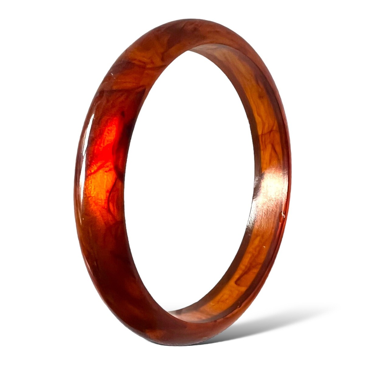 Bakelite Bangle Bracelet Spacer Translucent Root Beer Brown Art Deco Vintage eBay