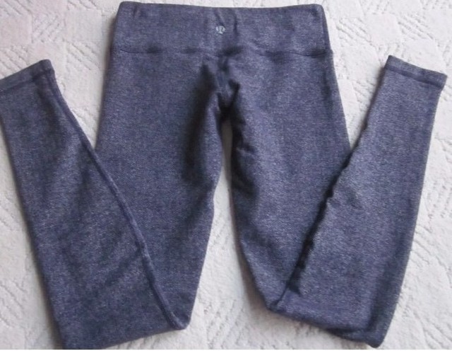 Rare Lululemon Wunder Under Pants Size 6 Purple Herringbone