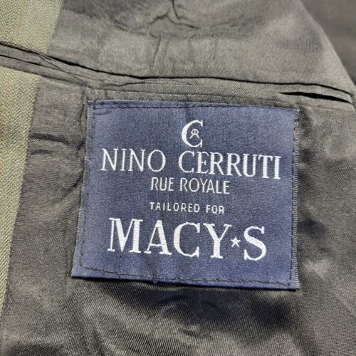 Chaqueta Blazer Vintage Nino Cerruti Para Hombre 40R Verde Doble Pecho Muesca Solapa - Imagen 2 de 20