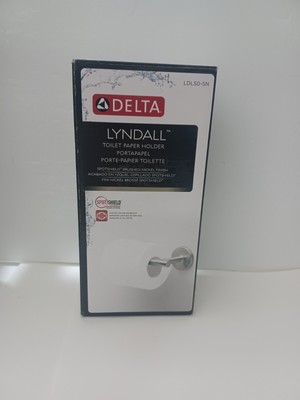 NEW DELTA FAUCET LDL50-SN Toilet Paper Holder Brushed Nickel Free Shipping New