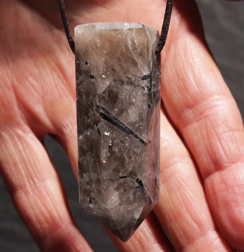 Unikat Edelstein Anhänger Turmalinquarz Turmalin schwarz Ketten Steinschatz - Bild 12 von 15